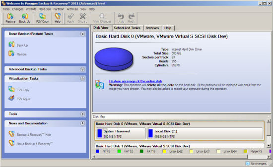 Paragon Backup & Recovery Free AE 2011